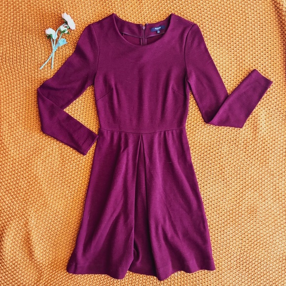 Madewell Dresses & Skirts - Madewell Gia Fit & Flare Ponte Dress - Red/Burgundy - Size 0